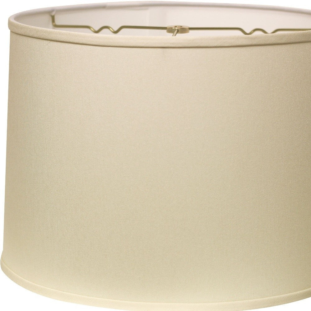 HomeRoots 17" Throwback Drum No Slub Lampshade in Ivory Finish