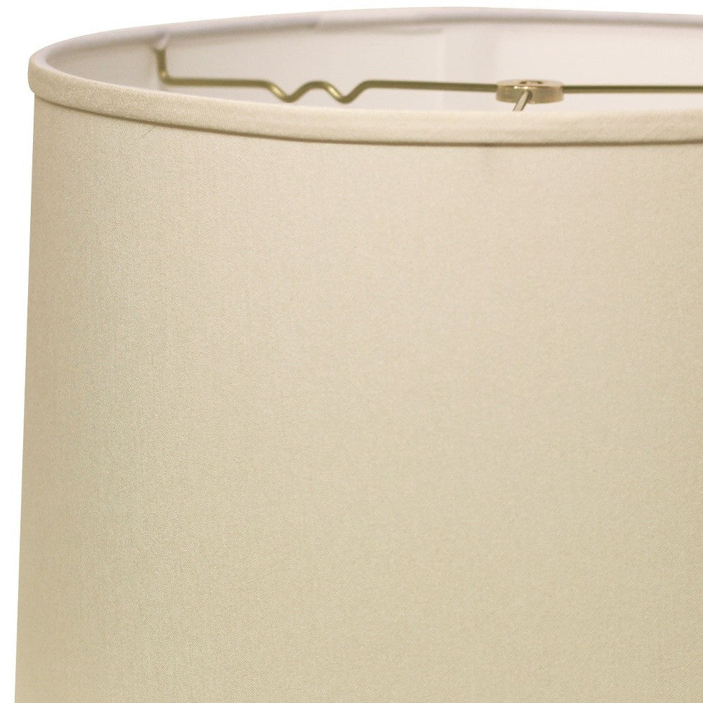 HomeRoots 17" Throwback Drum No Slub Lampshade in Ivory Finish