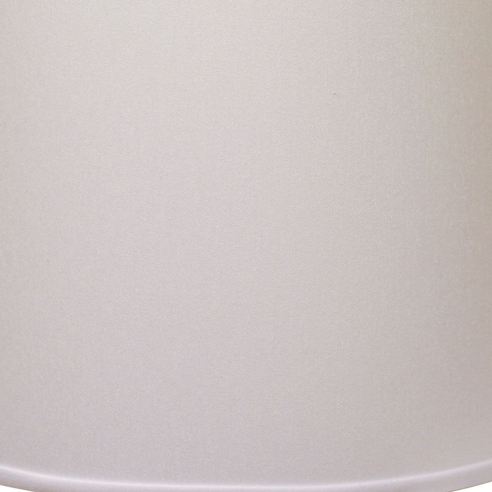 HomeRoots 17" Throwback Drum No Slub Lampshade in White Finish