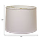 HomeRoots 17" Throwback Drum No Slub Lampshade in White Finish