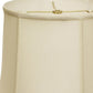 HomeRoots 17" Throwback Drum Pongee Silk Lampshade in Ivory Finish