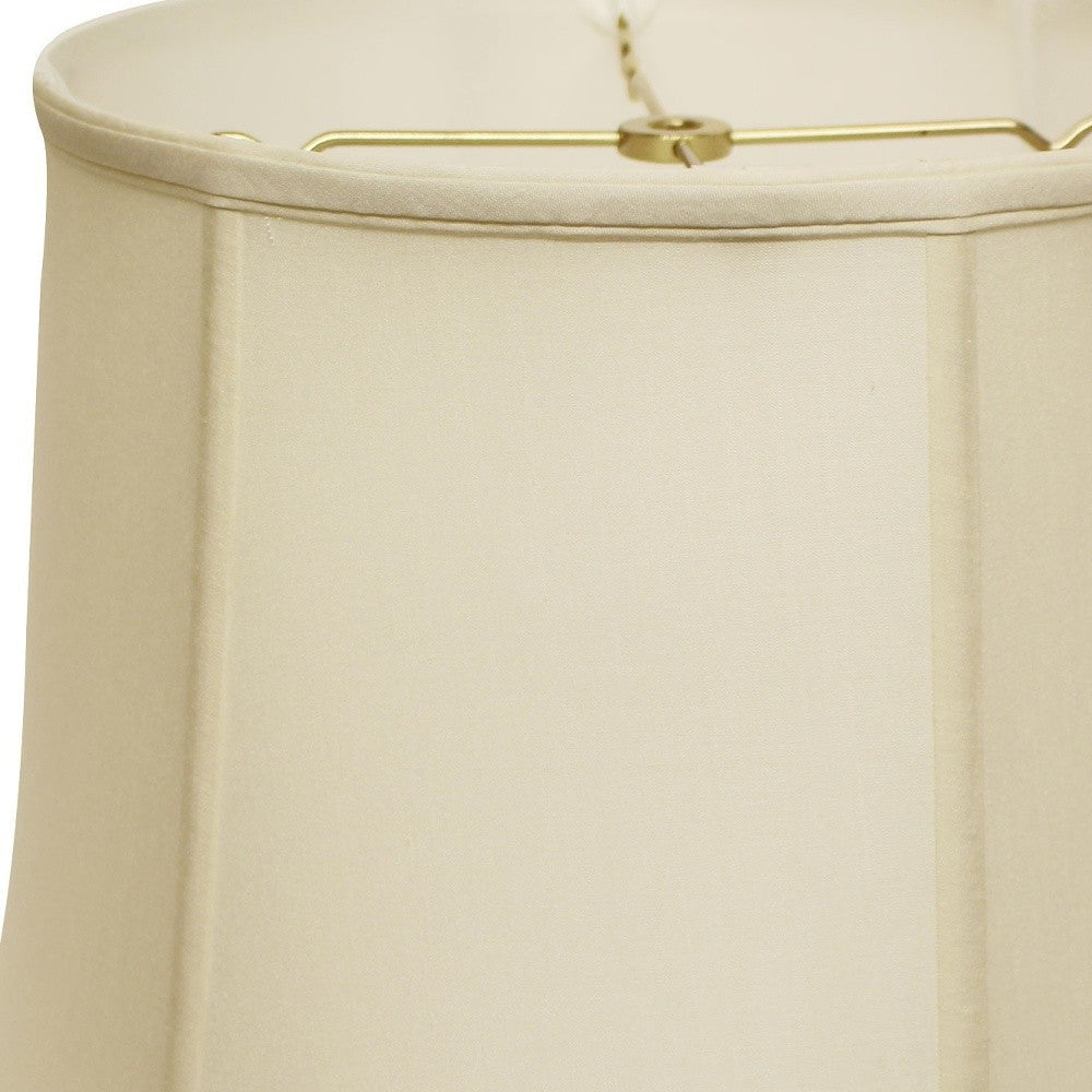 HomeRoots 17" Throwback Drum Pongee Silk Lampshade in Ivory Finish