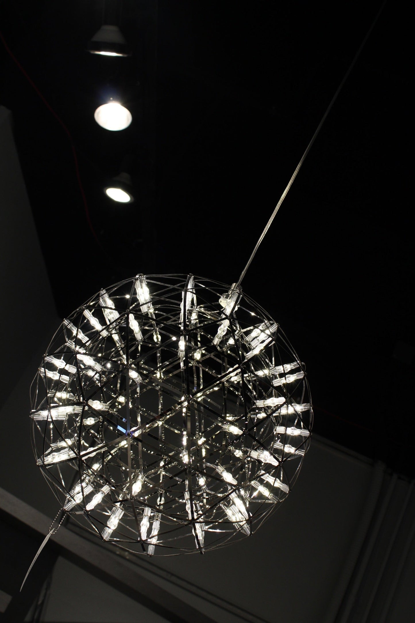 HomeRoots 17" x 17" Pendant Lamp With Stainless Steel Finish