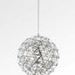 HomeRoots 17" x 17" Pendant Lamp With Stainless Steel Finish
