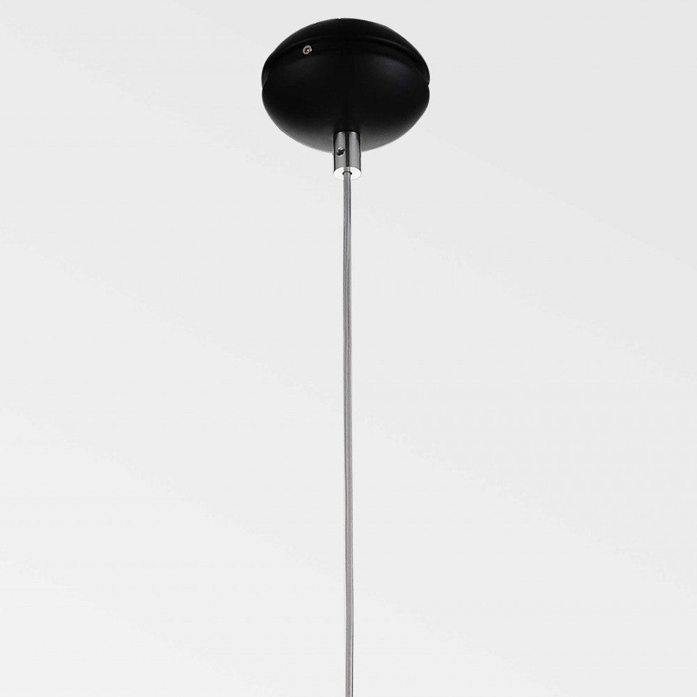 HomeRoots 17" x 17" Pendant Lamp With Stainless Steel Finish