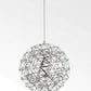 HomeRoots 17" x 17" Pendant Lamp With Stainless Steel Finish