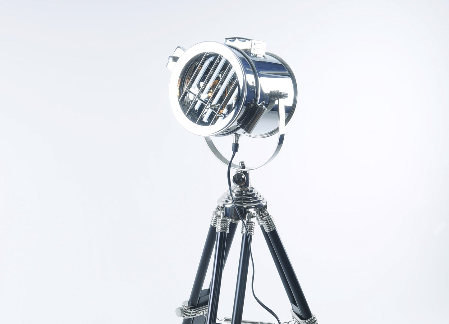 HomeRoots 17" x 17" x 35" Table Lamp With Stainless Steel Finish