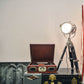 HomeRoots 17" x 17" x 35" Table Lamp With Stainless Steel Finish