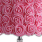 HomeRoots 18” Acrylic And Metal Table Lamp With Pink Roses Shade