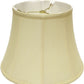 HomeRoots 18" Altered Bell Monay Shantung Lampshade in Antique White Finish