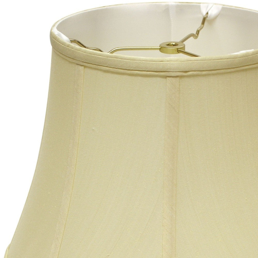 HomeRoots 18" Altered Bell Monay Shantung Lampshade in Antique White Finish