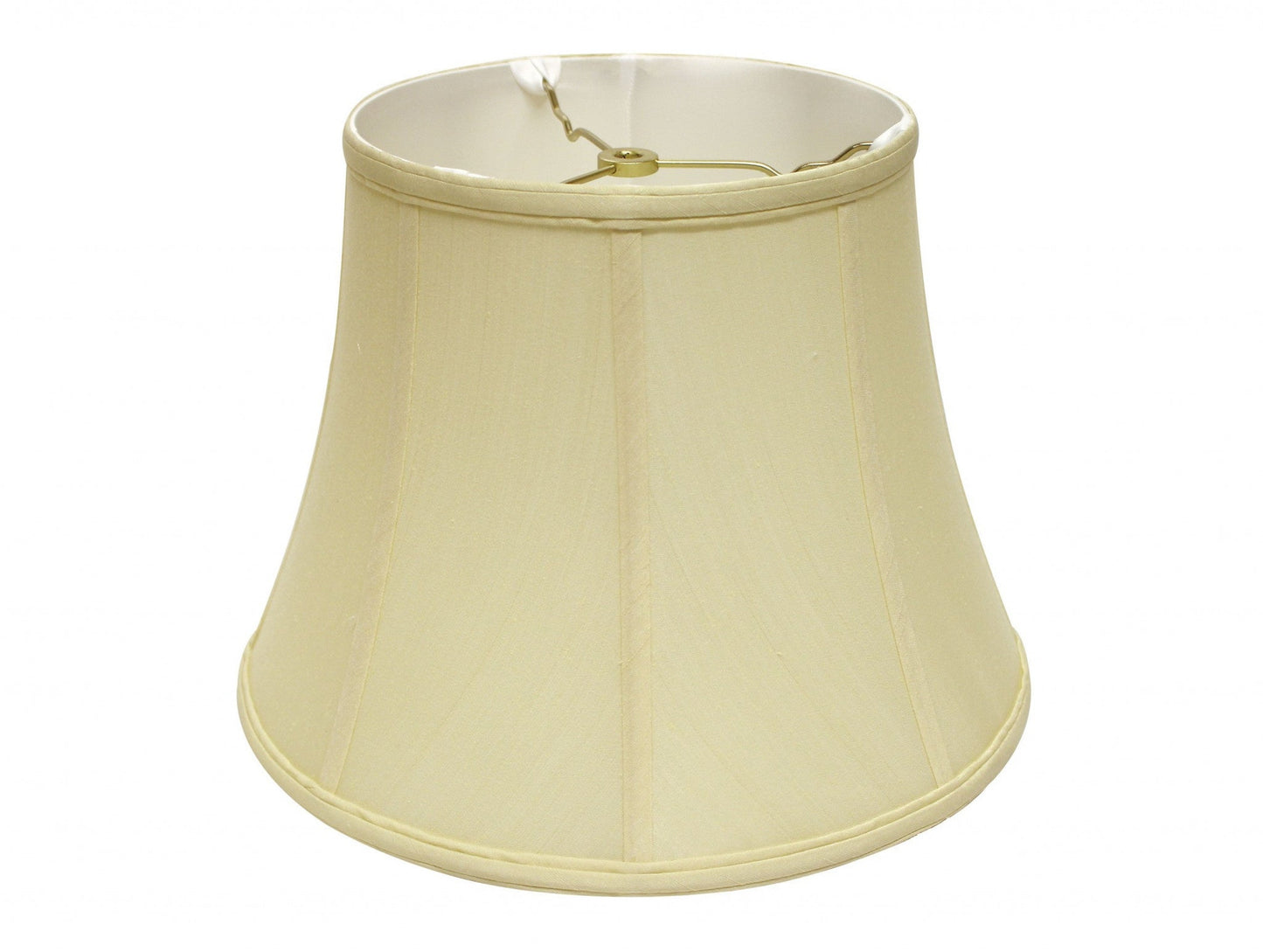 HomeRoots 18" Altered Bell Monay Shantung Lampshade in Antique White Finish