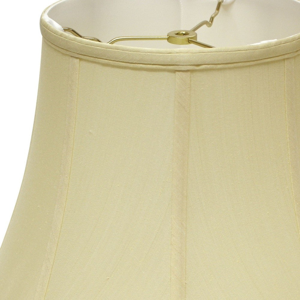 HomeRoots 18" Altered Bell Monay Shantung Lampshade in Antique White Finish