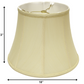 HomeRoots 18" Altered Bell Monay Shantung Lampshade in Antique White Finish