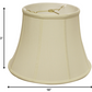 HomeRoots 18" Altered Bell Monay Shantung Lampshade in Ivory Finish