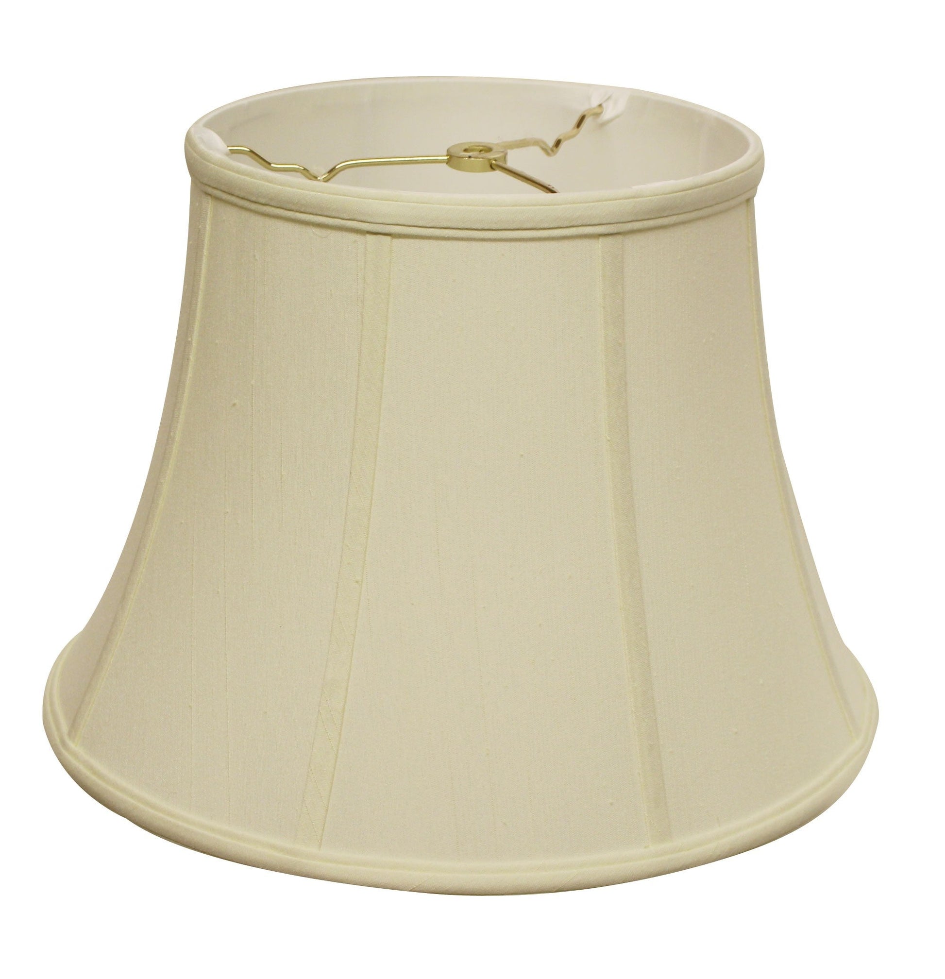 HomeRoots 18" Altered Bell Monay Shantung Lampshade in Ivory Finish