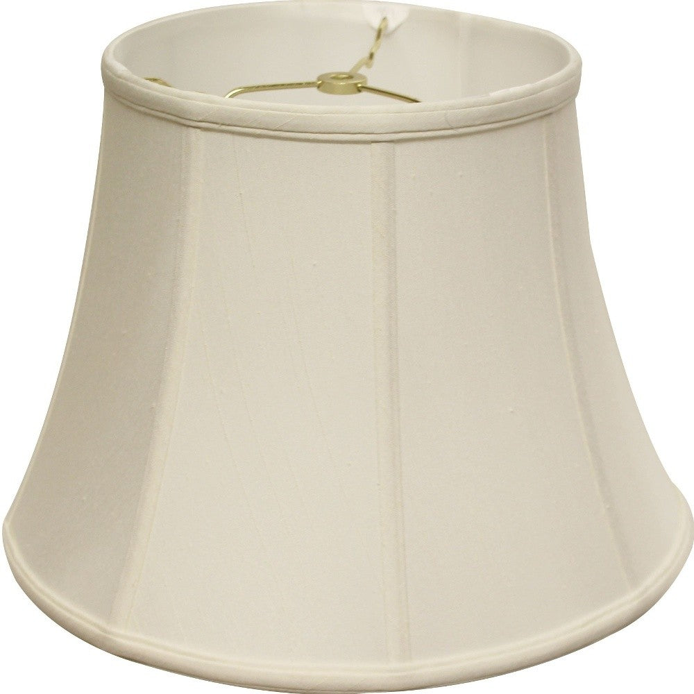 HomeRoots 18" Altered Bell Monay Shantung Lampshade in White Finish