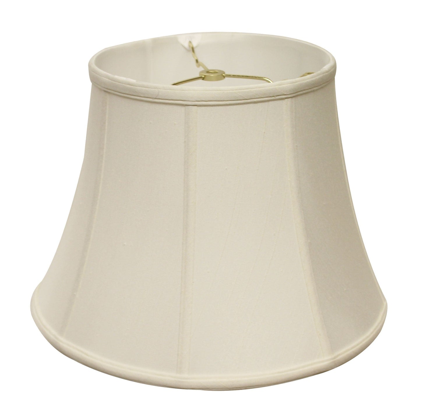 HomeRoots 18" Altered Bell Monay Shantung Lampshade in White Finish