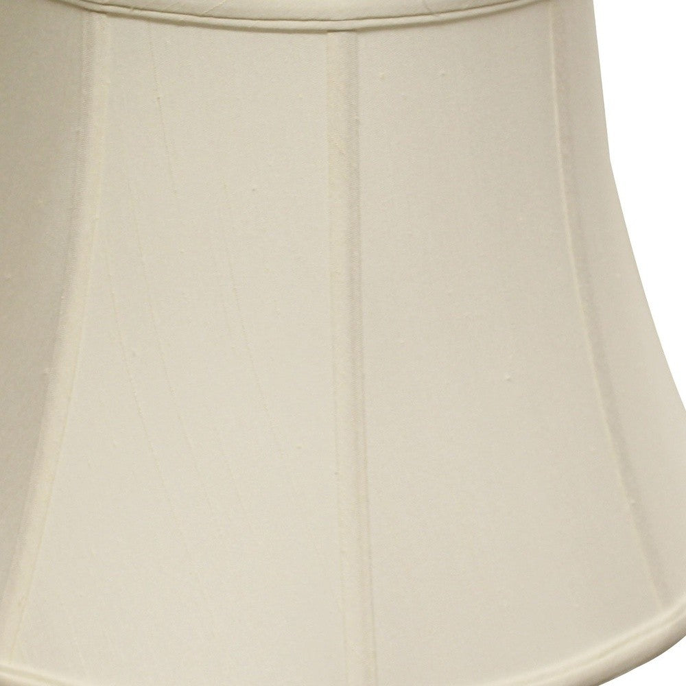 HomeRoots 18" Altered Bell Monay Shantung Lampshade in White Finish