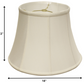 HomeRoots 18" Altered Bell Monay Shantung Lampshade in White Finish