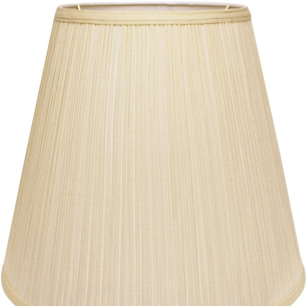 HomeRoots 18" Deep Empire Broadcloth Lampshade in Ivory Finish