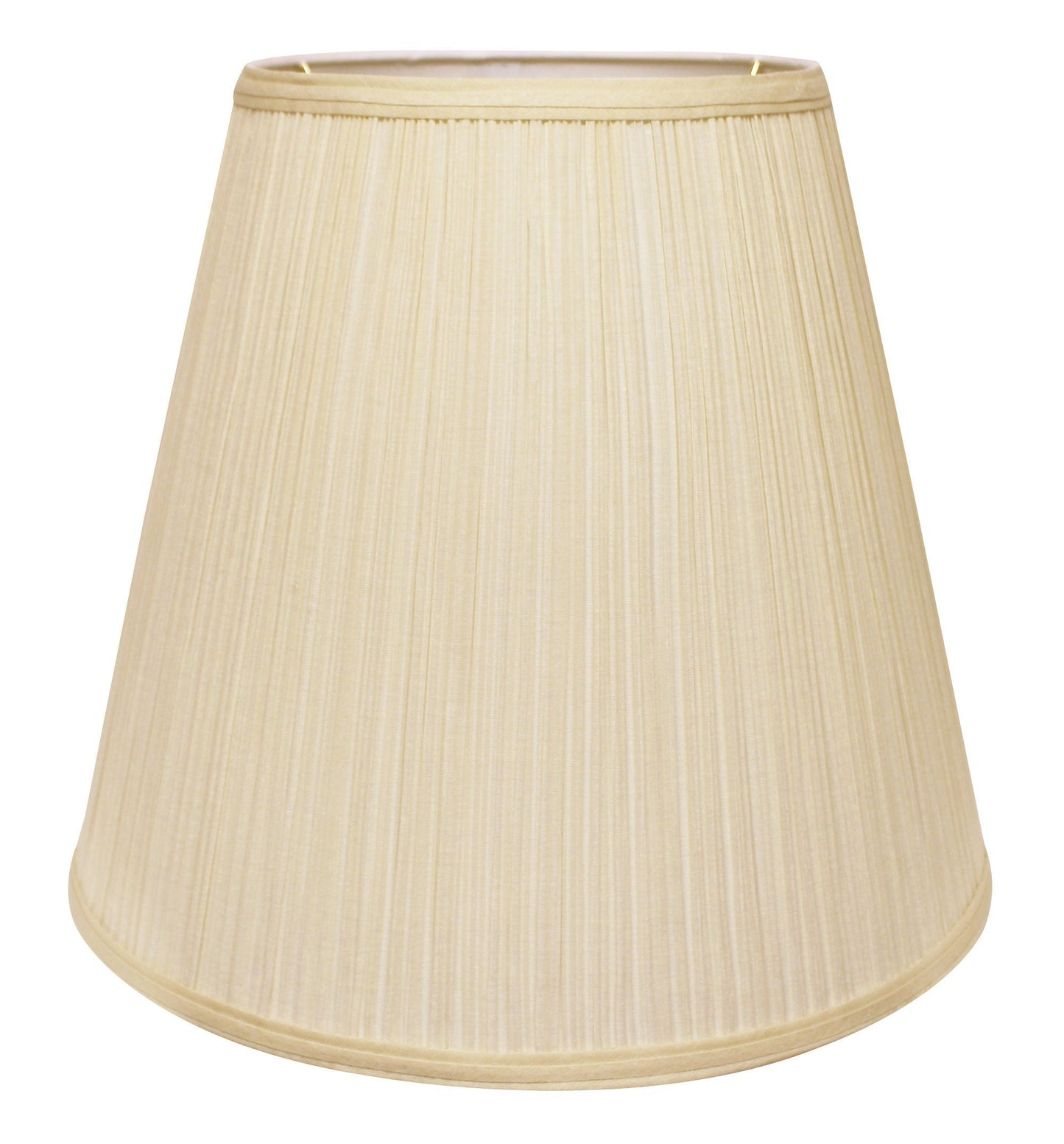 HomeRoots 18" Deep Empire Broadcloth Lampshade in Ivory Finish