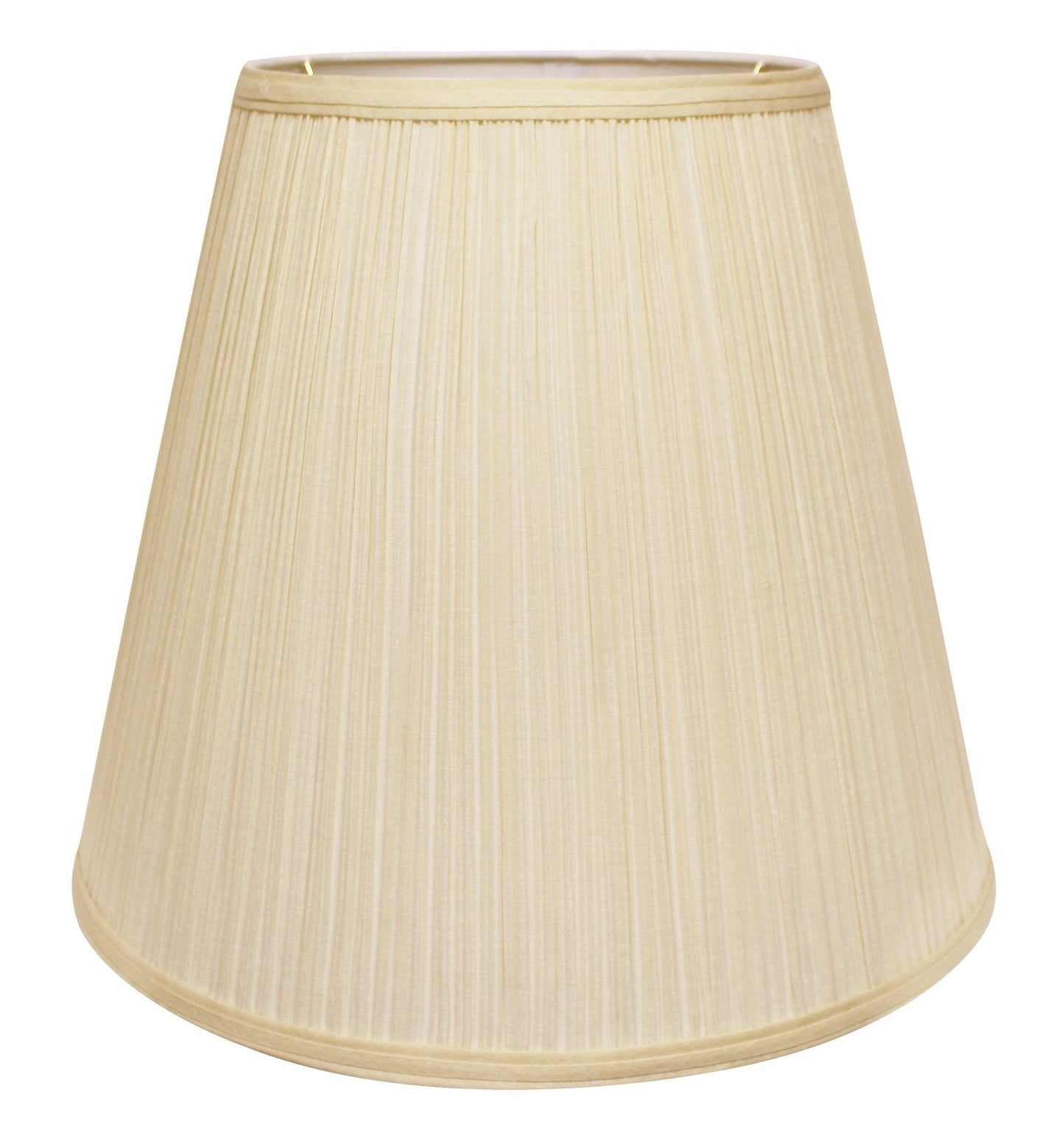HomeRoots 18" Deep Empire Broadcloth Lampshade in Ivory Finish