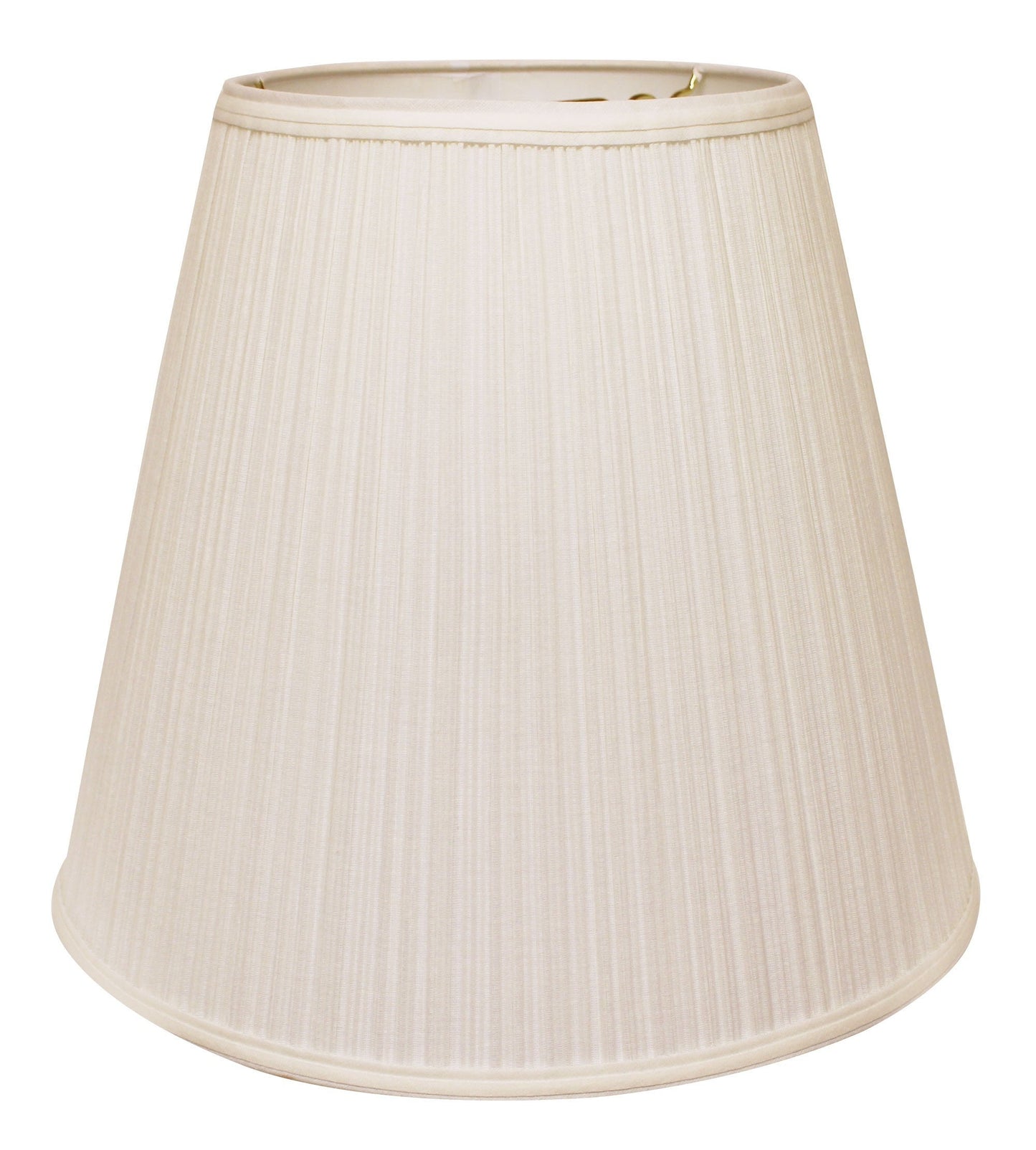 HomeRoots 18" Deep Empire Broadcloth Lampshade in White Finish