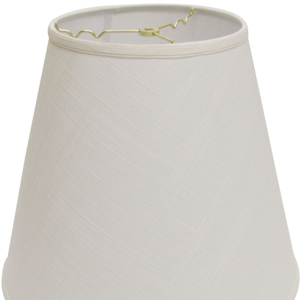 HomeRoots 18" Deep Empire Linen Lampshade in White Finish