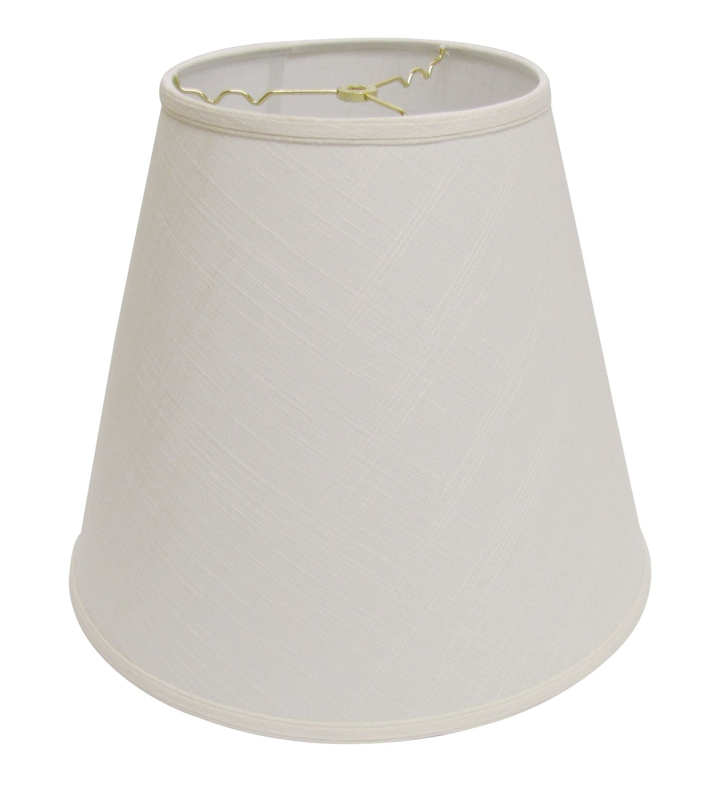 HomeRoots 18" Deep Empire Linen Lampshade in White Finish