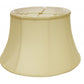 HomeRoots 18" Drum Monay Shantung Lampshade in Antique White Finish