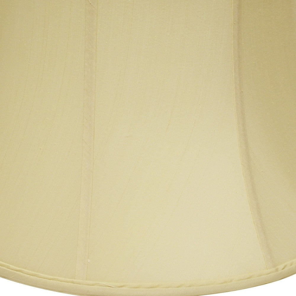 HomeRoots 18" Drum Monay Shantung Lampshade in Antique White Finish