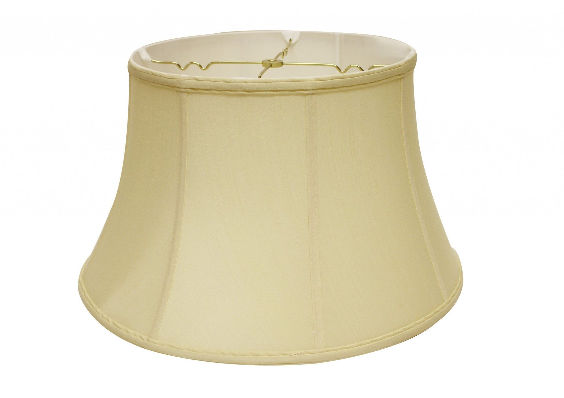 HomeRoots 18" Drum Monay Shantung Lampshade in Antique White Finish
