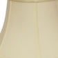 HomeRoots 18" Drum Monay Shantung Lampshade in Ivory Finish