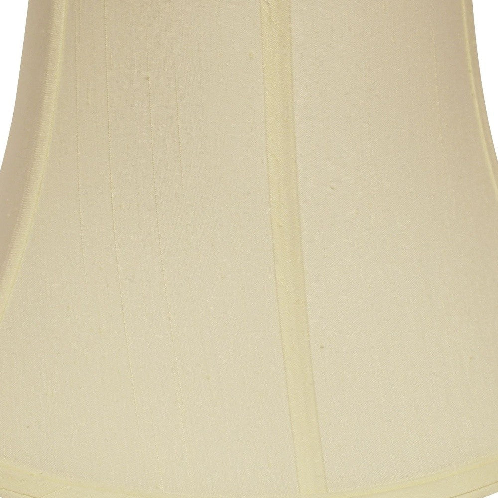 HomeRoots 18" Drum Monay Shantung Lampshade in Ivory Finish
