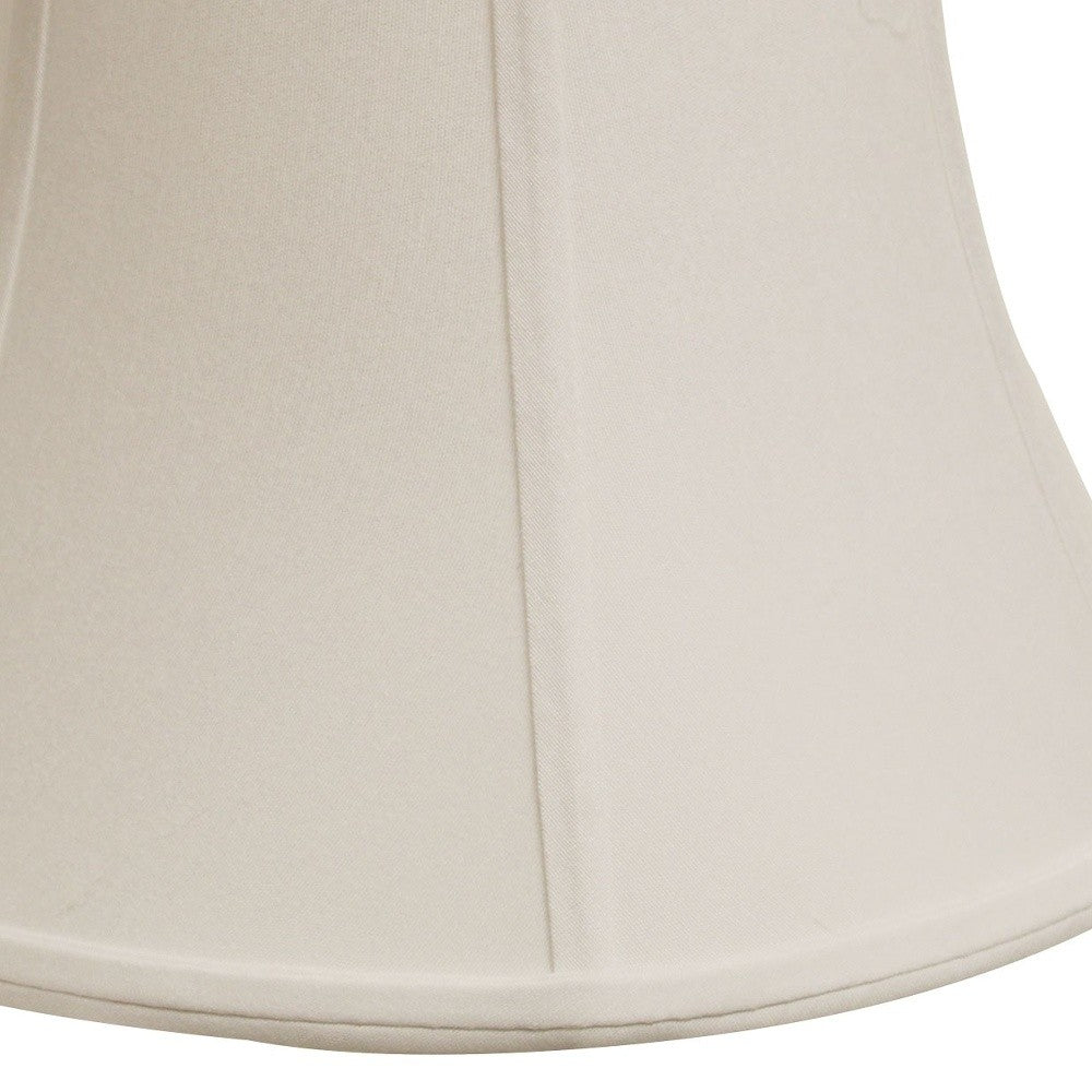 HomeRoots 18" Drum No Slub Lampshade in Snow Finish