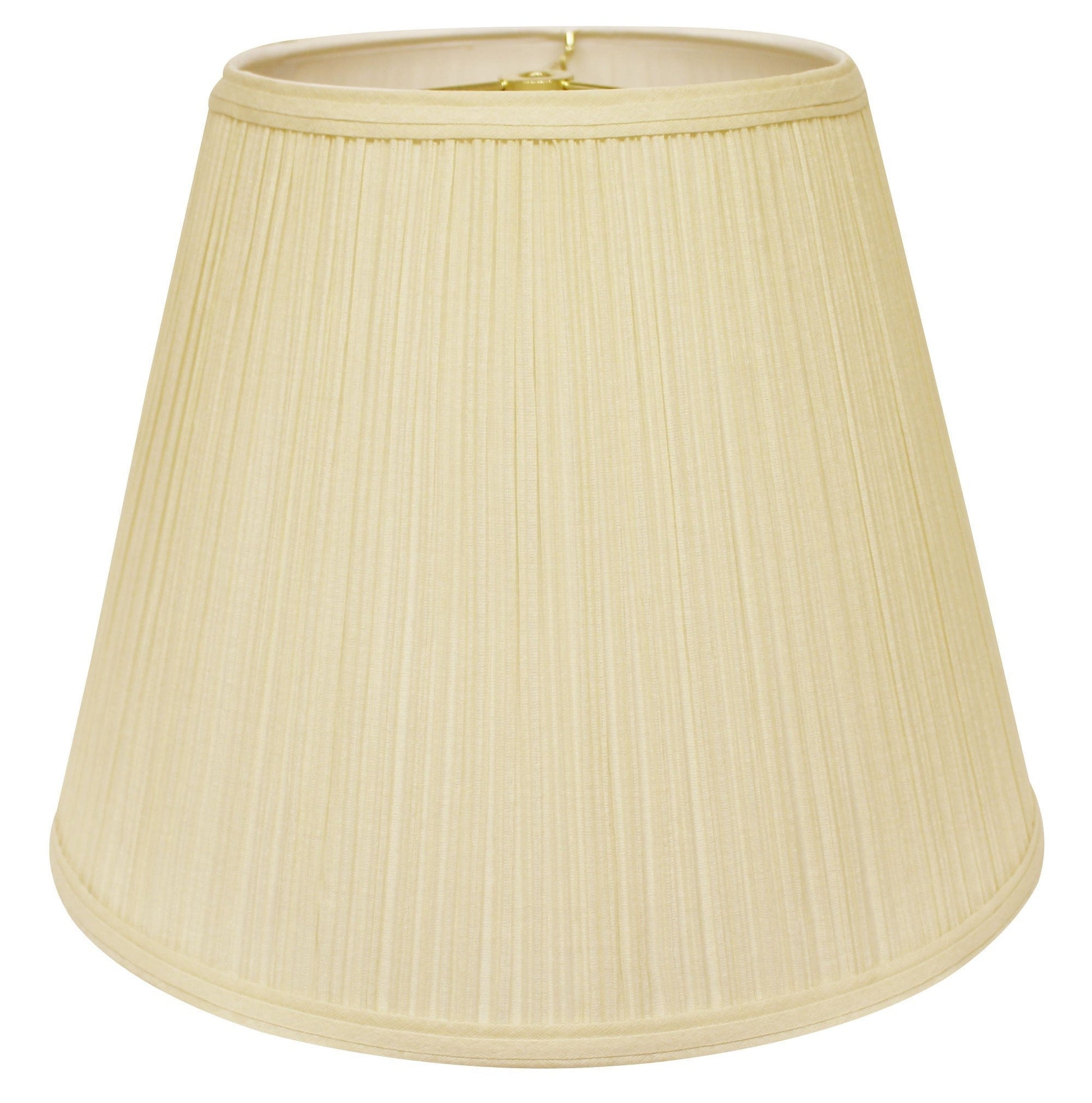 HomeRoots 18" Empire Deep Slanted Broadcloth Lampshade in Ivory Finish