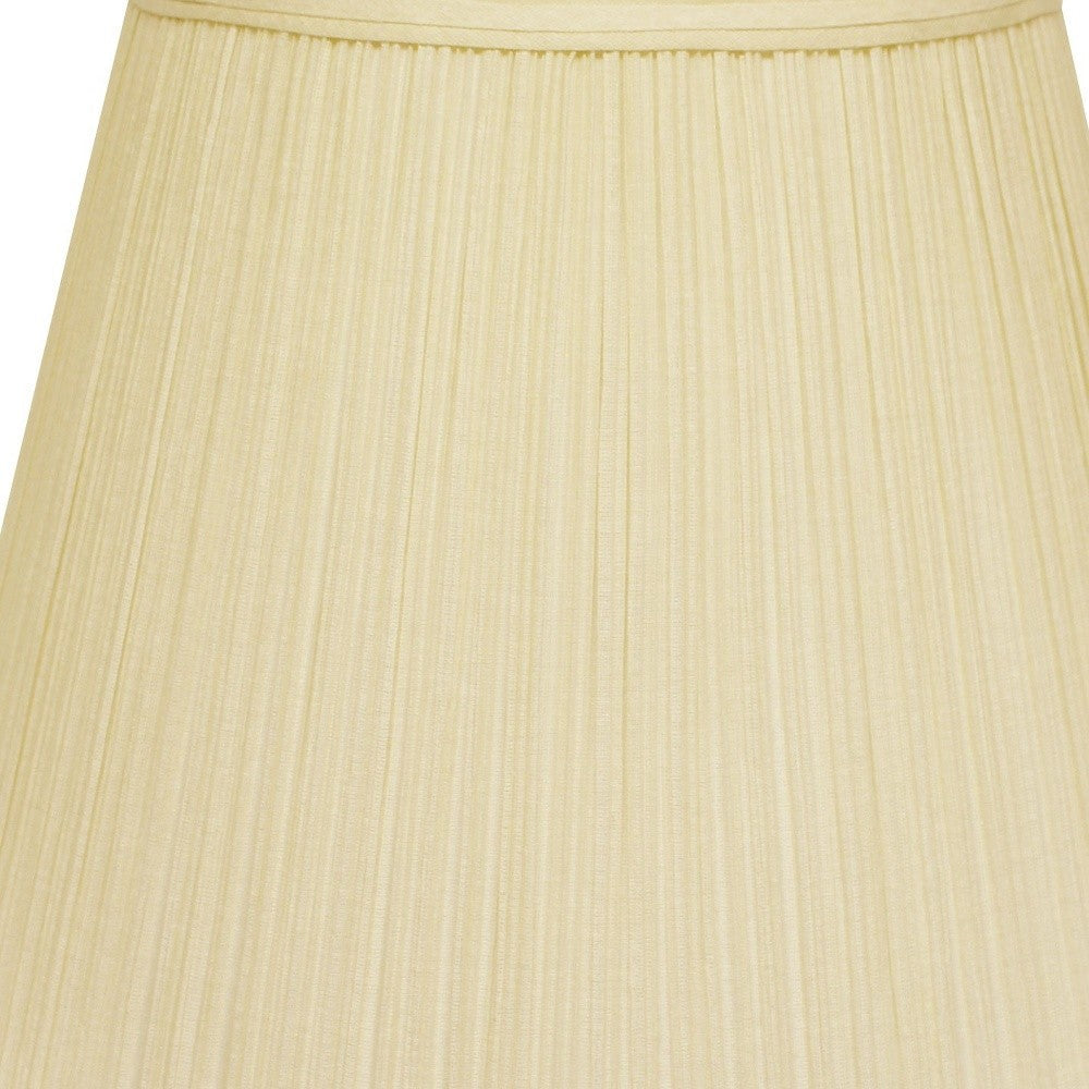 HomeRoots 18" Empire Deep Slanted Broadcloth Lampshade in Ivory Finish
