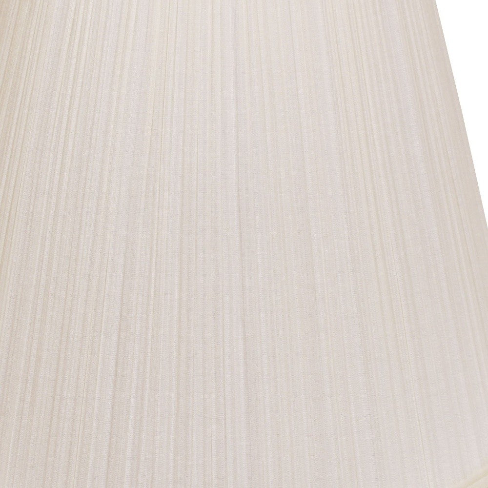 HomeRoots 18" Empire Deep Slanted Broadcloth Lampshade in White Finish