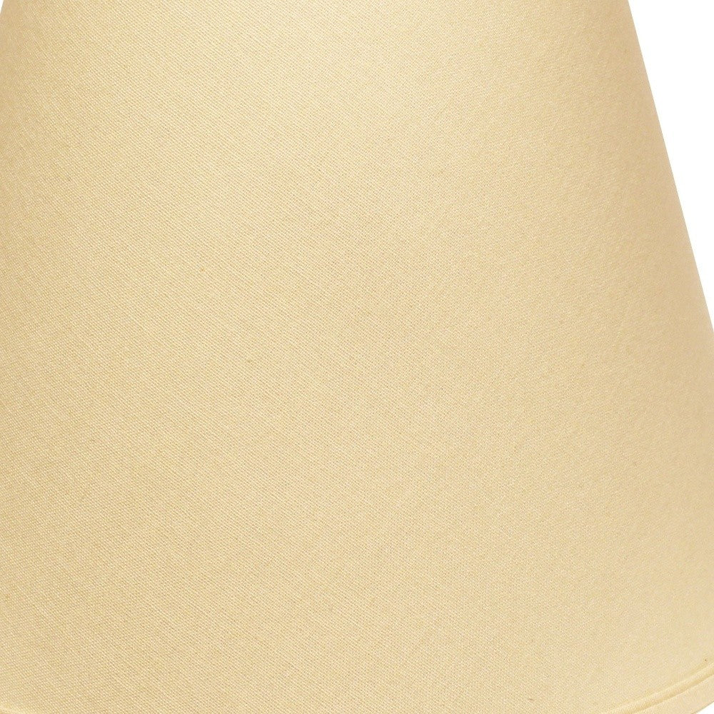 HomeRoots 18" Empire Deep Slanted Linen Lampshade in Parchment Beige Finish
