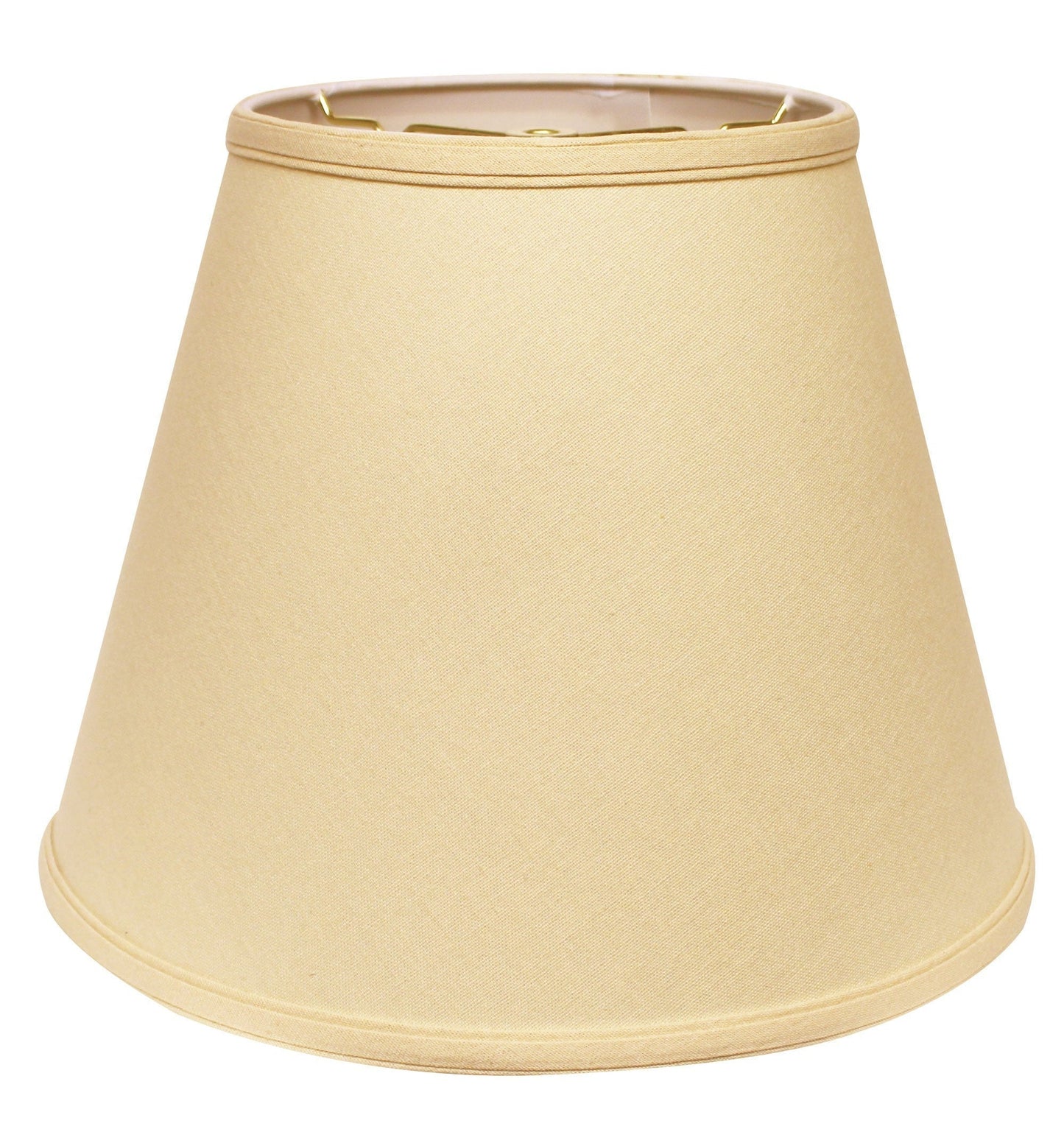 HomeRoots 18" Empire Deep Slanted Linen Lampshade in Parchment Beige Finish