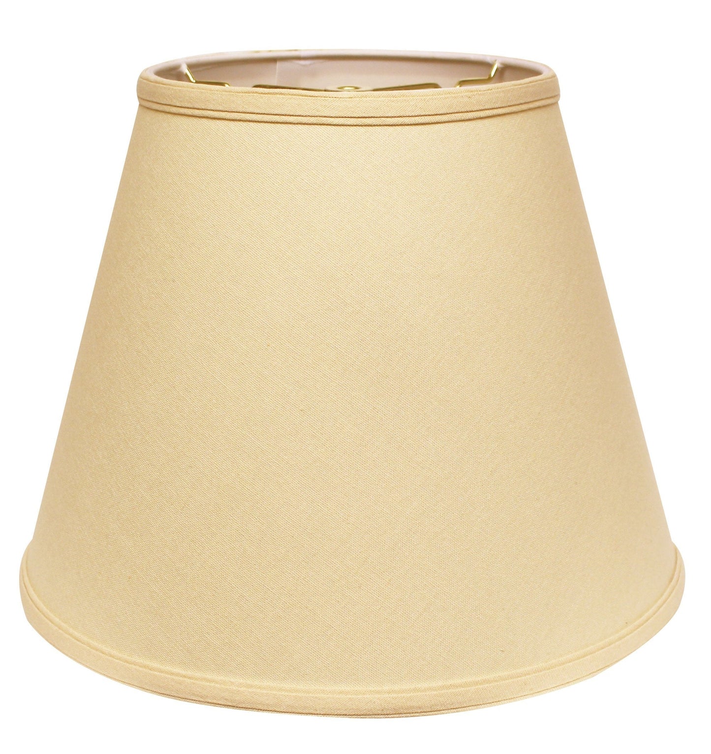 HomeRoots 18" Empire Deep Slanted Linen Lampshade in Parchment Beige Finish