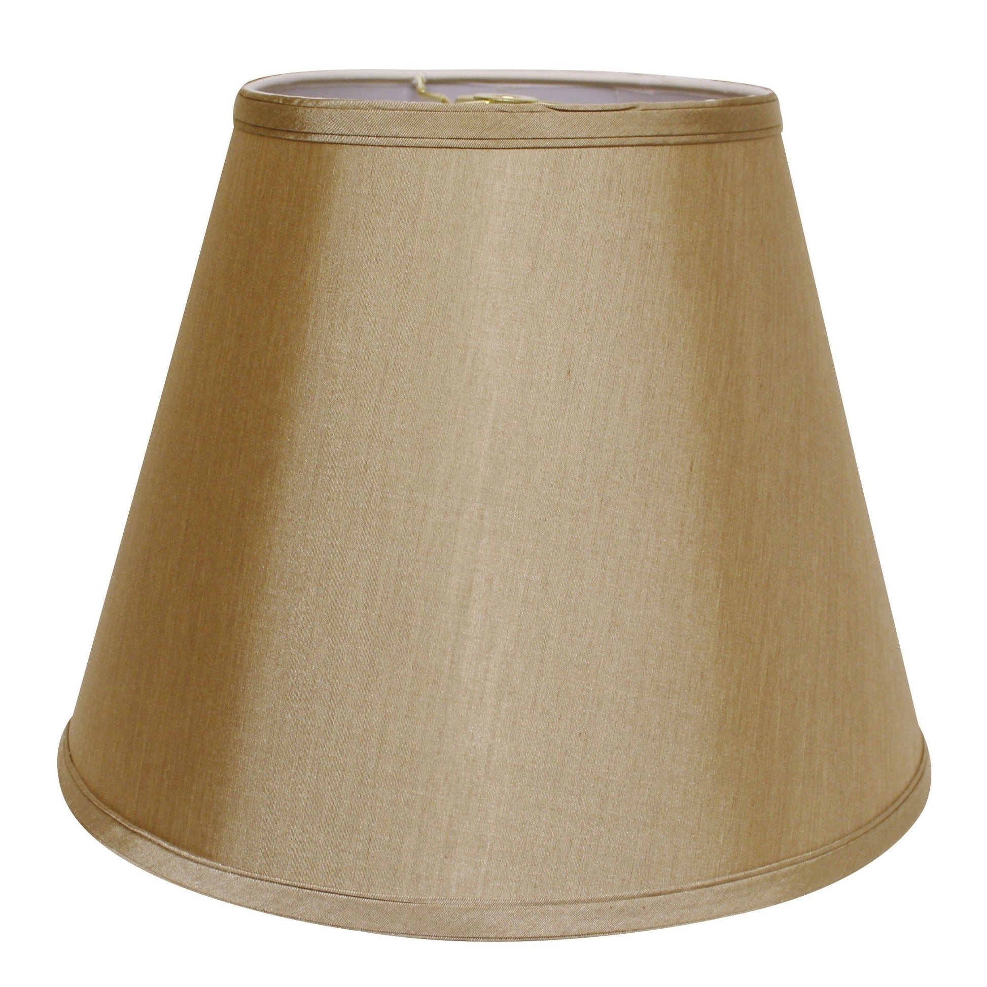 HomeRoots 18" Empire Deep Slanted No Slub Lampshade in Pale Brown Finish