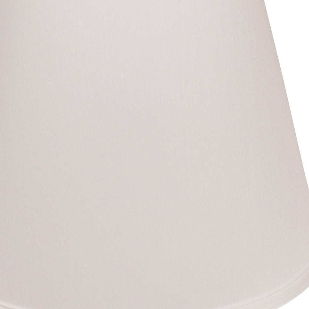 HomeRoots 18" Empire Deep Slanted No Slub Lampshade in White Finish