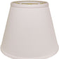 HomeRoots 18" Empire Deep Slanted No Slub Lampshade in White Finish