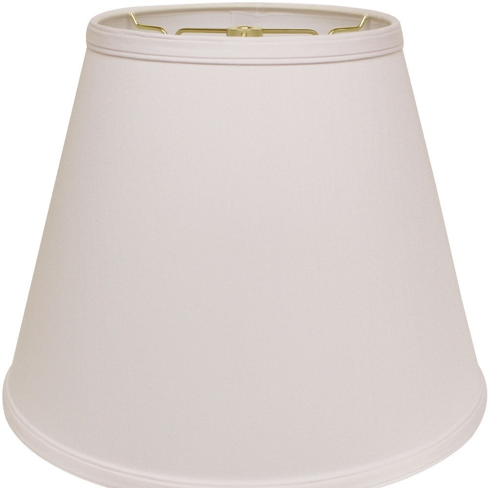 HomeRoots 18" Empire Deep Slanted No Slub Lampshade in White Finish