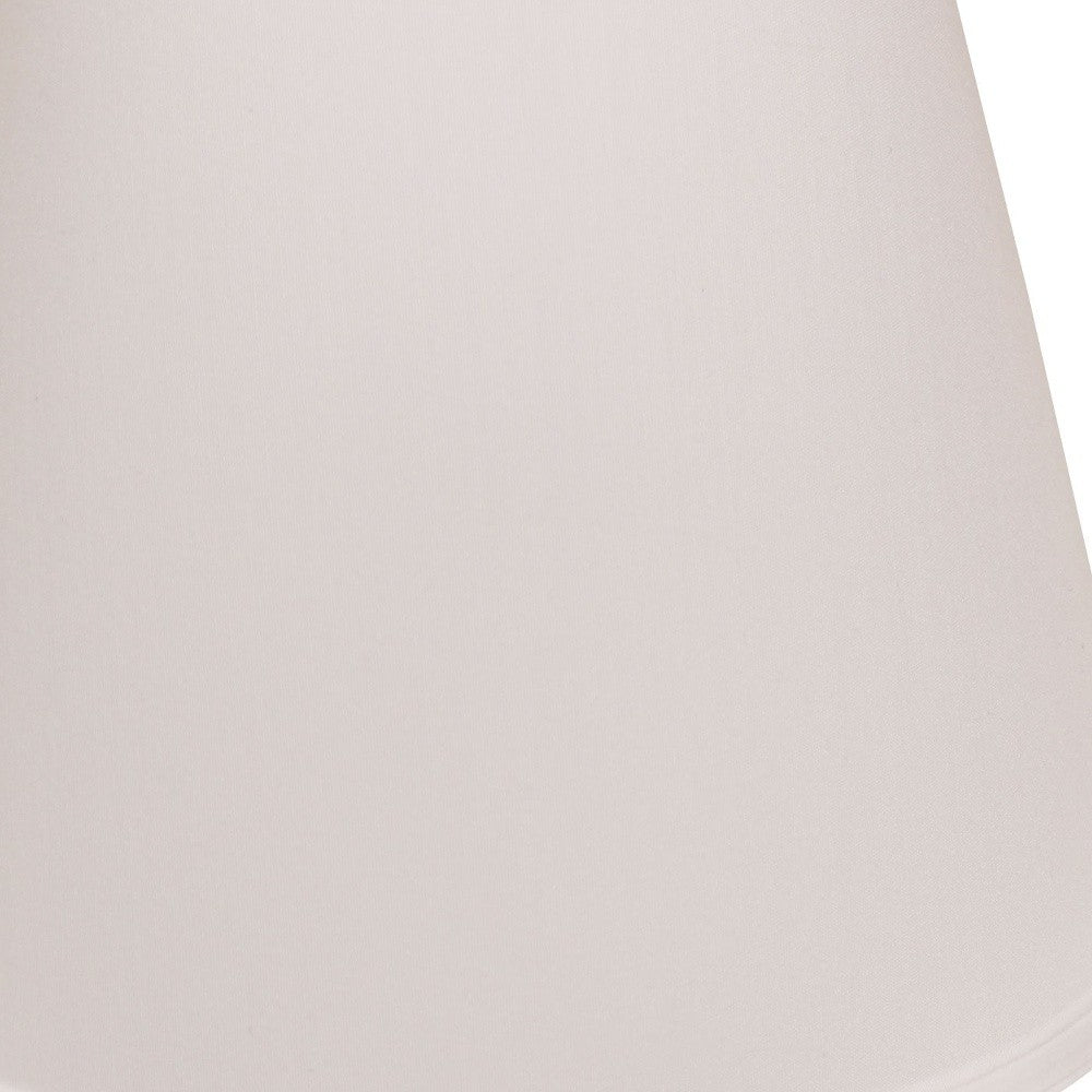 HomeRoots 18" Empire Deep Slanted No Slub Lampshade in White Finish