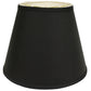 HomeRoots 18" Empire Deep Slanted Shantung Lampshade in Black Finish With White Lining