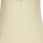 HomeRoots 18" Empire Slanted Cylinder Scroll Edge Silk Lampshade in Ivory Finish