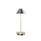 HomeRoots 18” Industrial Bedside Table Lamp With Cone Shade in Brushed Silver Finish